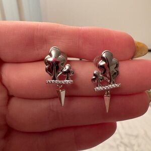 Silver Tree Design Earrings